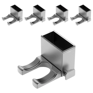 超級工廠 吹風機架, 側繞線灰, 免打孔設計, 多功能收納, 適用99%吹風機, 5個