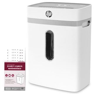 HP 중형 사무용 자동 문서 세단기 23L + 오일페이퍼, W2312CC-K3, 화이트