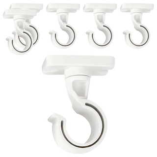 Kotech 35mm大窗簾桿用旋轉支架, 白色, 6個