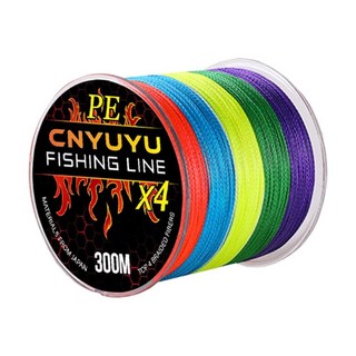 CNYUYU FISHING LINE PE線X4 0.8# 300米PE編織線 耐磨, X4-300M 0.8, 彩色, 1個