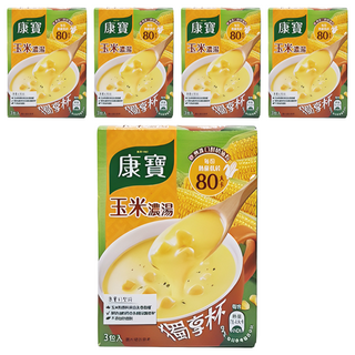 康寶奶油風味獨享杯玉米 5入 - 香濃滑順 快速沖泡 低卡美味, 54g, 5盒