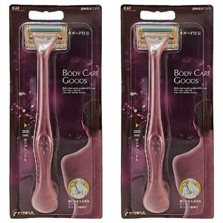 KAI 貝印 hb-0401 美背修毛得體刀, 2入, 1入