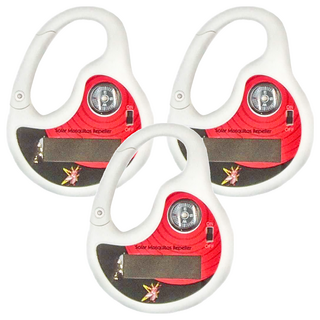 DigiMax 太陽能充電式驅蚊器，音波驅蚊，帶指南針，開扣設計, 3個, 45g