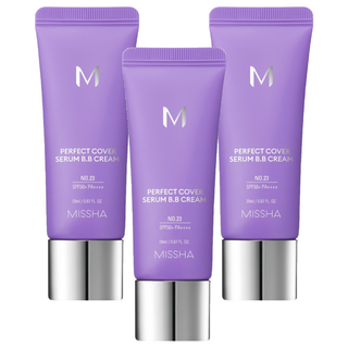 MISSHA 完美遮瑕BB霜 NO.23 自然色 20ml SPF50+ PA++++ 台灣公司貨, 3條