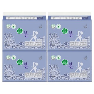유기농본 순면커버 울트라슬림 생리대 날개형, 오버나이트, 10개입, 4개