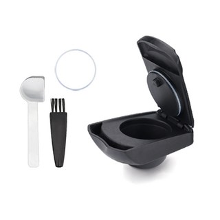 KALDIN Nespresso 膠囊咖啡粉用 Dolce Gusto Lumio 咖啡豆轉接器 + 橡膠圈 2入 + 湯匙 + 清潔刷組, 1套, 黑色
