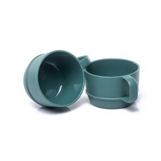 NIneware 韓國產Ordinary手把湯杯, 復古綠色, 1組