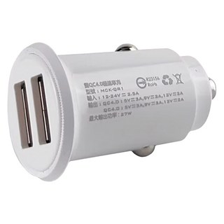 QC4.0雙USB車充 90g, MCK-QR1, 亮白色