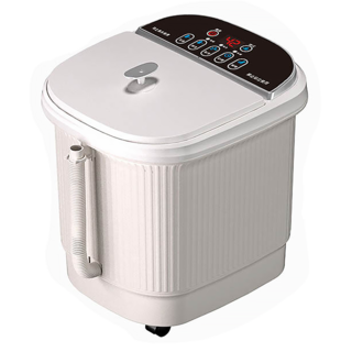 MRF 健身大師 薰蒸泡三合一液晶電動按摩泡腳機 4kg, HY-8809, 白色