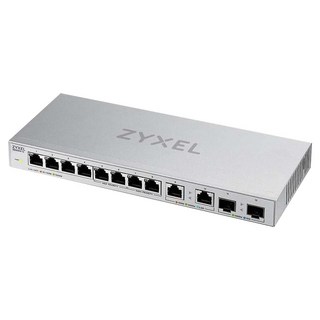 合勤 ZYXEL 無網管型12埠+2埠SFP 10G光纖 Multi-Gigabit乙太網路交換器 XGS1010-12 高速穩定 輕鬆擴展網路, 1個