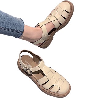 HOLLYBUNNY 女款寬帶編織涼鞋 HLBN52504, 250, 象牙白