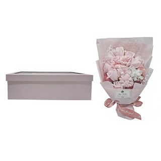 19朵香皂花 無提袋 盒裝(38 x 20 x 12cm) 300g, 櫻花粉, 1盒