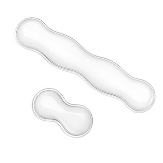 픽스몰 물방울 팜레스트 키보드 마우스 받침대 세트, 1세트, 투명