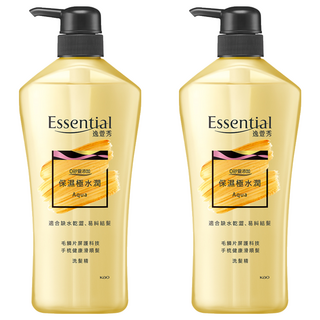 Essential 逸萱秀 保濕極水潤洗髮精, 清爽配方 輕盈不扁塌, 添加保濕成分 深層滋潤髮絲, 700ml, 2瓶
