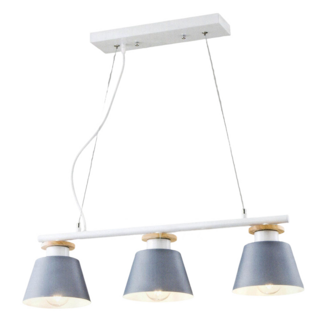 北歐風簡約餐廳吊燈 66 x 16 x 18cm 線長60cm 1個, 灰色