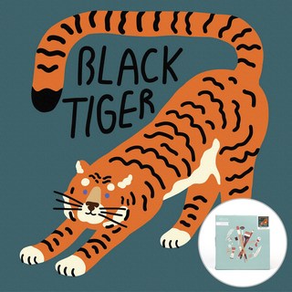 ARTJOY 數字油畫DIY組 30*30cm, 老虎伸懶腰款 橘色