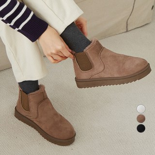 afinar 女款麂皮切爾西毛靴