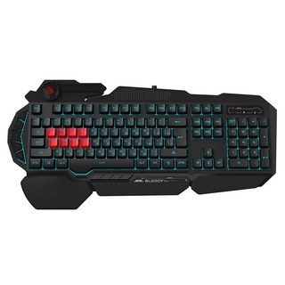 A4TECH 雙飛燕 bloodY 血手幽靈 電競鍵盤, 黑色, 8光軸, B318