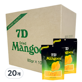 7D Mangoes 7D乾芒果, 80g, 20個