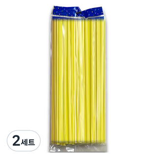 마다꾸미 요술 매직 파티 벌룬 막대풍선 100p 세트, 파스텔옐로우, 2세트