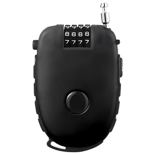 CiTYWALKER 城市漫遊 伸縮鋼纜密碼鎖 C0414505 黑色, 1個