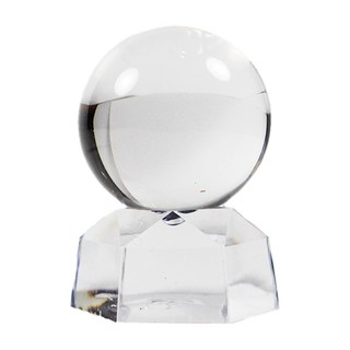 AI 寶石 白水晶球擺件 型號A-0143, 白色, 1個, 5g