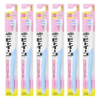 LION 獅王 臼齒深潔牙刷 山切型植毛 S字型防滑易握刷柄, 1入, 6支