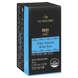 뉴트리코어 아연, 60정, 1박스