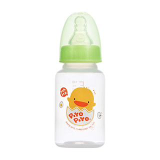 PiYOPiYO 黃色小鴨 標準奶瓶, 150ml, 不含雙酚A, 食品級矽膠奶嘴, 1個