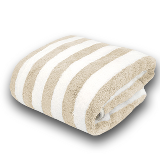 柔軟珊瑚絨浴巾 70*140cm, 米色, 1條