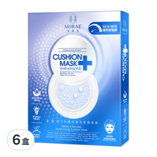 MIRAE 未來美 台灣公司貨 8分鐘氣墊水潤光面膜, 26ml, 4片, 6盒