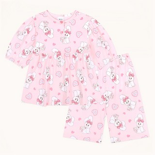 몰리멜리프렌즈 여아용 하트버니 7부 파자마 상하의 세트