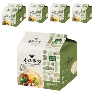 老鍋米粉 蔬食風味湯米粉 100%純米米粉, 240g, 6袋