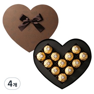 FERRERO ROCHER 金莎 巧克力心型禮盒 T12 12顆組, 4個, 150g