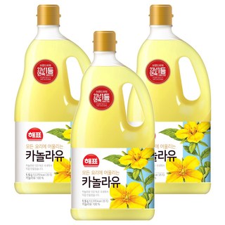 Haepyo 芥花油, 1.5L, 3個