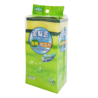 多麼潔 家幫派海棉菜瓜布, 6入, 1包