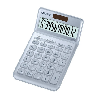 CASIO 卡西歐 12位數計算機, 銀色, 1個
