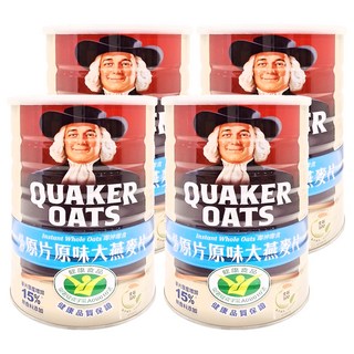 QUAKER 桂格 原片原味大燕麥片, 800g, 4罐