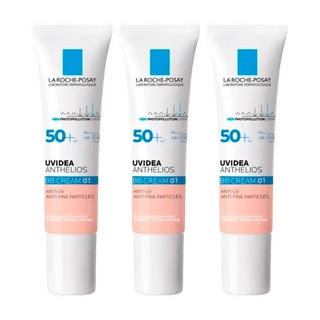 LA ROCHE POSAY 理膚寶水 台灣公司貨 全護清爽防曬BB霜 SPF50+ PA++++, 01 自然色, 30ml, 3條