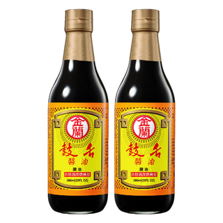 金蘭 鼓舌醬油 590ml 獨特二重釀技術 適用於滷、醃、紅燒等料理 非基因改造黃豆, 2瓶