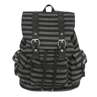 SCHÖN 韓國小眾設計時尚後背包 SH1000024, 黑色/灰色