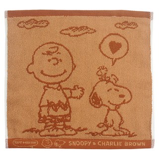 MORINO 摩力諾 SNOOPY撞色緹花大方巾 SN104, 淺棕色, 1條