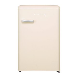 쿠잉전자 레트로 95L 스탠드형 1도어 김치냉장고 미니 소형 방문설치, 크림, REF-K100SC