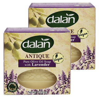 dalan 達欖 薰衣草橄欖油傳統手工皂, 100%橄欖油, 100%天然, 100%手工製作, 72%頂級橄欖油, 12%薰衣草精油, 素食主義者可用, 150g, 2個