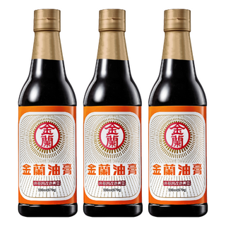 金蘭油膏 經典台灣味 590ml 讓料理呈現誘人的醬色和濃郁的醬香, 3瓶