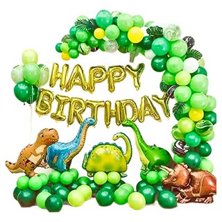 生活King 主題氣球套餐組 生日快樂金色, 恐龍 多色, 1組