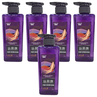 TAIYEN 台塩生技 絲易康黑蔘皇修護洗髮精 500ml, 5瓶