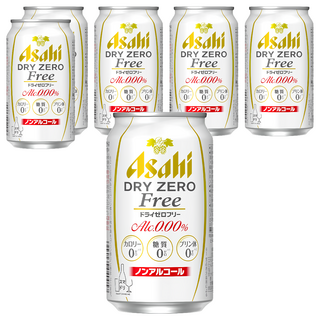 Asahi 朝日 Dry Zero Free 無酒精啤酒風味飲, 350ml, 6個