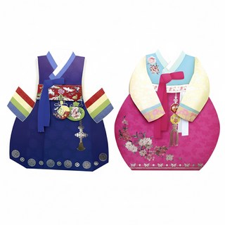 Maumdama 真心誠意 韓服紅包袋2件組, 多色, 2個裝