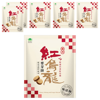 昇田食品 蜜香紅烏龍麥芽餅 200g x 6袋, 台灣特色茶點, 無添加